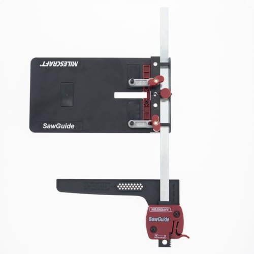 Milescraft 1403 Universal Saw Guide for Circular and Jig Saws Rip Guide Extends 14in Cuts Circles up to 24in
