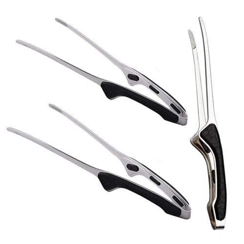 ステンレス鋼のバーベキュー用トング バーベキュー用(2本セット) 自立式 頑丈で摩耗に強く 薄型で握りやすい 調理 揚げ物 バーベキュー 調味料用 先端部 黒色 食器洗い機対応(2本セット)
