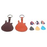 WESIEVYA ギターピック収納バッグ 持ち運び便利 キーホルダー付き 軽量丈夫 初心者向け ベースギター対応 ミュージック 用