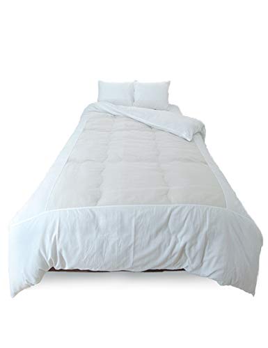 シルフィーズ 布団カバー ネット付き 掛け布団カバー シングル サイズ 150×200cm ホワイト 白 無地 綿100% 天然素材 掛けカバー オールシーズン 洗える 丸洗い ウォッシャブル