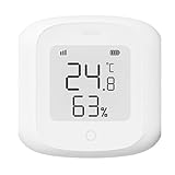 FUANA Sensor inteligente de temperatura y humedad Tuya con monitoreo de aplicación en tiempo real, control de voz a través de Alexa o Yandex Alice, accesorios de radiador de uso en interiores