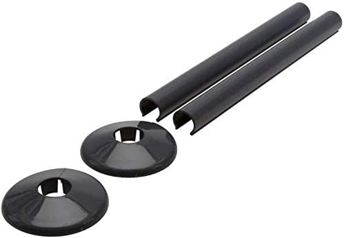 GENUEN® x 2 Talon Snappit for Towel Rail Radiators Pipe Covers and Collars (Black 200mm)