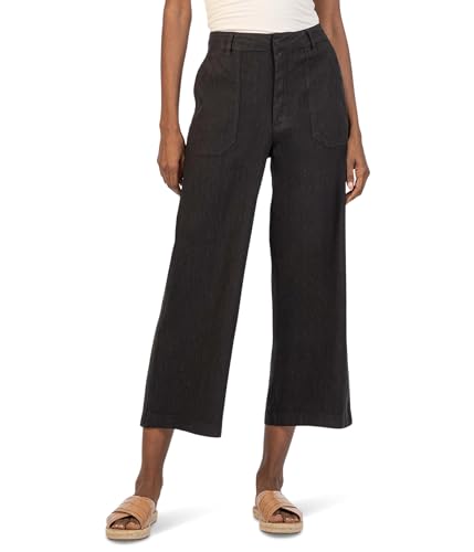 KUT from the Kloth Women's Topaz Wide Leg Pant with Porkchop Pockets