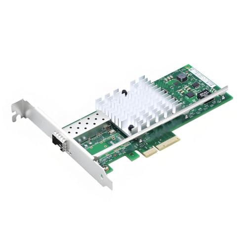 Tarjeta de red PCIe 10G con puerto SFP+ único, adaptador LAN PCIe x4 10Gbps, con controlador X520, adecuada para servidores NAS. miniatura 1