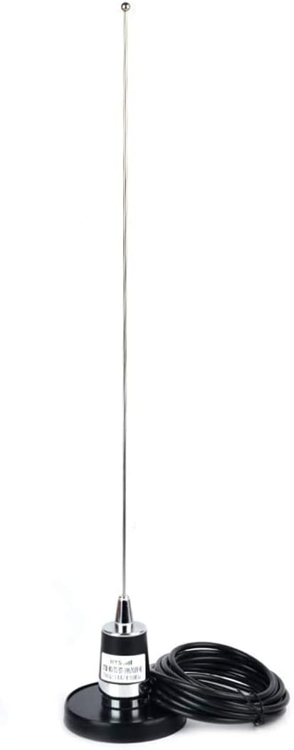 HYS Amateur Antenna Dual-Band NMO 20 inch Antenna VHF 144 & UHF 430 MHz W/5M(16.4ft) RG58 Coaxial Cable PL-259 Magnetic Base Mount