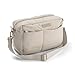 Done by Deer Kinderwagen Tasche - Sand - 12L | Gesteppt & Wasserabweisend | Nachhaltige Wickeltasche aus recyceltem Polyester | Kinderwagentasche mit Schultergurt & Haken | Stilvolle Babytasche