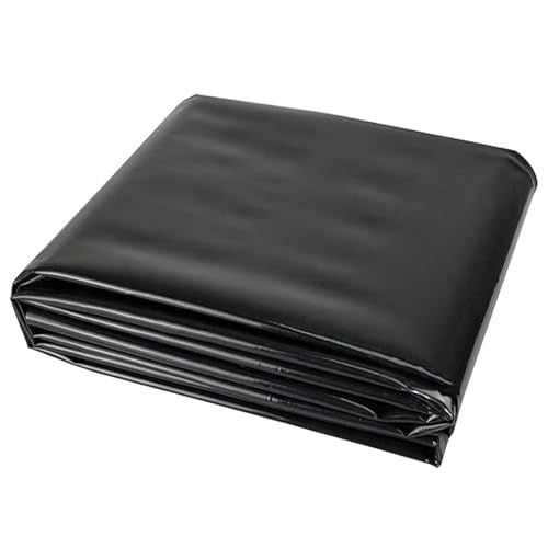 XCHSXYL Bâche imperméable Noire pour Bassin à Poissons (épaisseur 1,2 mm) - 2 x 3 m, 3 x 4 m, 4 x 12 m, 5 x 5 m, 6 x 6 m, 7 x 8 m, 8 x 10 m, 10 x 15 m - pour bassins à carpes koï d'extérieur (3 x 4