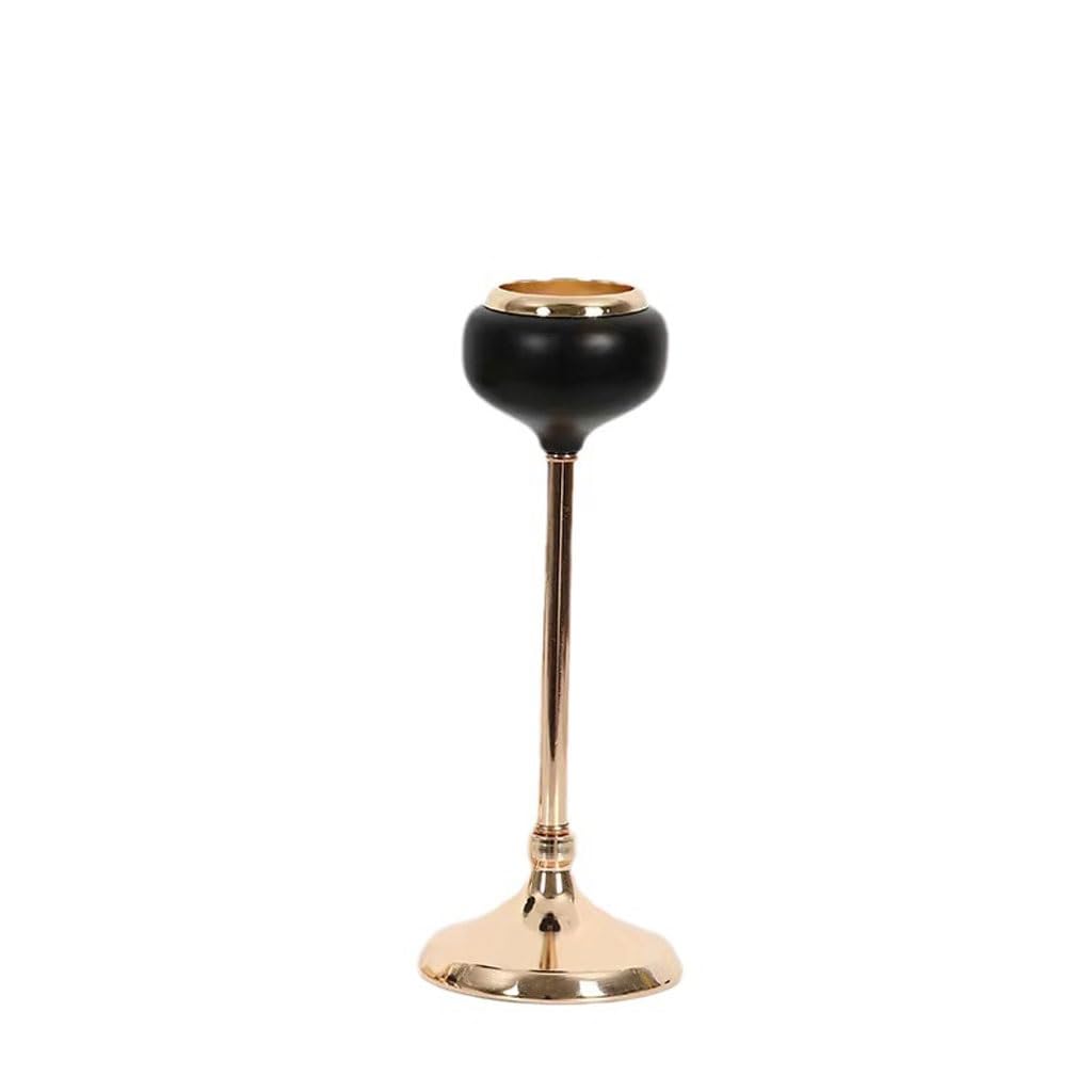 ADERFETBI Candle Holder Metal Base Decorative Candle Holder Home Furnishings Jewelry Model House Creative Decorate Candlestick(L)