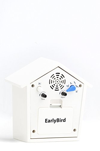 Kookoo Earlybird White, Birdsong Alarm Clock (Original Field Recordings) Or A Three-Tone Gong #TOP2