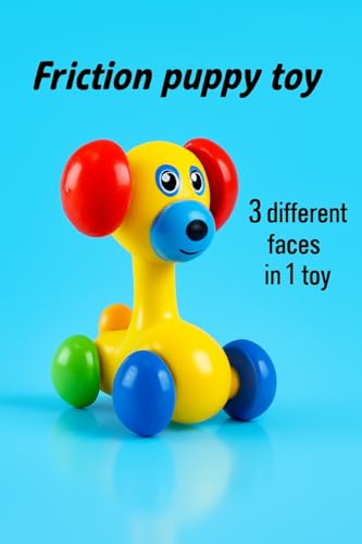 Image of Friction Powered Puppy Dog Toy Car for Toddlers - 360 Flip Stunt Action, 3 Face Expressions, No Batteries Needed - Push and Go Learning Toy Gift for Kids Boys Girls Ages 1-4