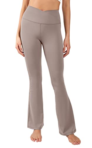 Yogalicious High Waisted Crossover Flare Leggings - Squat Proof Yoga Pants For Women - Satellite Interlock - Xl #TOP1