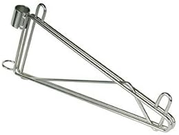 Miniatura 3 de 14" 1 Tier cromo alto ajustable soporte de pared estantería Kits