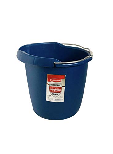 Rubbermaid FG296900ROYBL Roughneck Round Bucket, 15-Quart, Blue