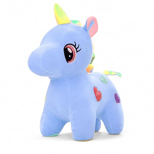 Image of Blue Unicorn 25cm | Ultra Soft Plush Stuffed Toy | Cute Hugging Pillow | Gift for Kids Boys Girls