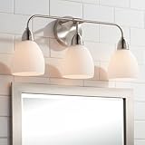 Possini Euro Design Possini Euro Powder 22' Wide Brushed Nickel 3-Light Bath Light