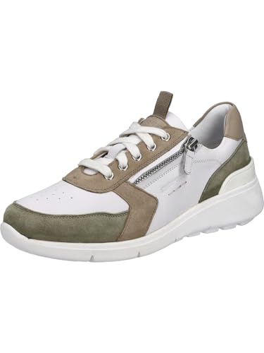 Josef Seibel Damen Low-Top Sneaker Giulietta 03,Weite G (Normal),Wechselfußbett,Freizeitschuhe,Turnschuhe,Weiss-Multi,43 EU