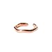 Purelei® Nakuna Ring (Gold,Silber,Rose) Damen Ring Silber 18K vergoldet, Wasserfester Ring mit geschwungenem Design, größenverstellbar, Geschenk für Damen (S/M, Rosegold)