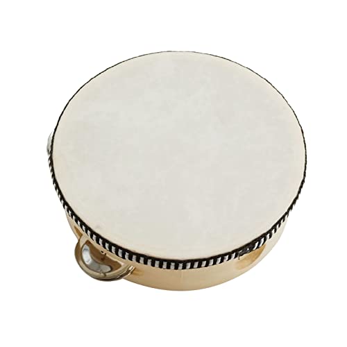 LIUZIKUN Pandereta para Adultos, Tambor de Mano, Campanas de Metal, Instrumento Musical Educativo de percusión para Fiestas.