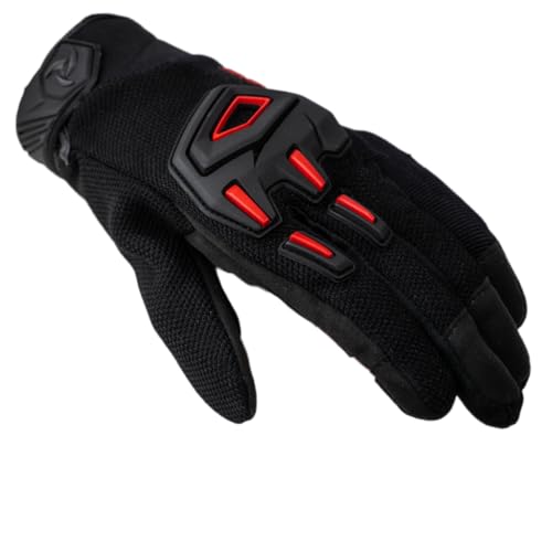 Image of Raida Avantur 2.0 Motorcycle Gloves | Vegan Friendly | Enhanced Knuckle Protection | Touchscreen Compatible | Lightweight & Comfortable | Ideal for Daily Commute & Weekend Rides (Red, M)