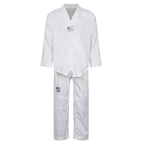 Uniforme taekwondo étudiant blanc 190cm pour combat et entraînement frais