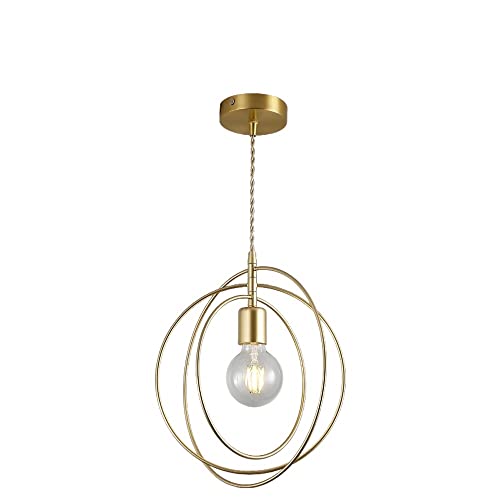 Pendant light en cuivre à 3 cercles réglables E27 pour l'éclairage de magasin de vêtements