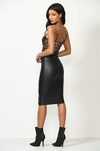 Cemi Ceri Women's Faux Leather Pencil Skirt4