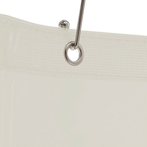 Maytex Super Heavyweight Premium 10-Gauge Shower Liner Or Curtain With Rustproof Metal Grommets, Beige, 72 X 72 #TOP2