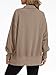 RUBZOOF Oversized Sweatshirt for Women Trendy Button Henley Neck Pullover Long Sleeve Tops Cotton Casual Early Fall Clothes Fashion Outfits 2025 Gray Coffee M
