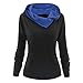 Lzjds Damen Pullover Paar Pullover Damen Fleecejacke Pullover Mit Perlen Zip Hoodie Pulli Pullover Damen Pullover Damen Cardigan Damen Herbst Damen Pullover Wickelpulli Hoodie Frauen (Blau, 4XL)