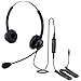 Produktbild eartec office Headset für Yealink SIP-T33P T33G IP-Telefon, HD-Sound, geringes Gewicht, Geräuschunterdrückung, Mikrofon, Doppelohr, EAR308D QD002A