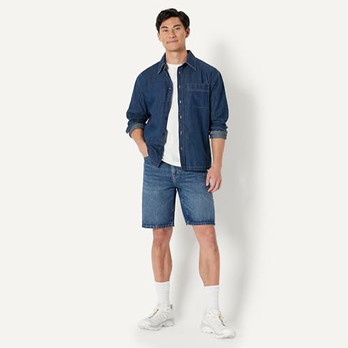 Image of Amazon Essentials Men's Rigid Relaxed-Fit Jean Shorts