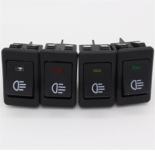 Interrupteur LED vert pour feux antibrouillard de camping-car et bateau de plaisance