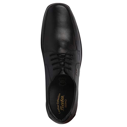 Image of BATA Remo 825-6722-43 Men's Black Formal Leather Lace Up Shoes (9 UK)