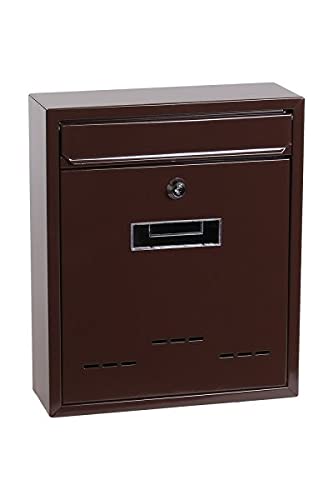 LEVIOR - Buzón pequeño marrón 31 x 26 x 9 cm 235