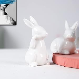 Easter Bunny Figurine Ceramic Bunny Rabbits, Porcelain Modern Art Spring Home Decor, Easter Bunny Decorations Rabbit Figurines Bunny Statue Bunny Rabbits Decor Easter Bunny Figurine Ceramic Bunny Rabbits Porcelain Modern Art Spring Home Decor Easter Bunny Decorations Rabbit Figurines Bunny Statue Bunny Rabbits Decor
