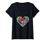 Photo Gallery donna cuore forma amore acquerello arte insegnante artisti pittore maglietta con collo a v Photo Gallery donna cuore forma amore acquerello arte insegnante artisti pittore maglietta con collo a v