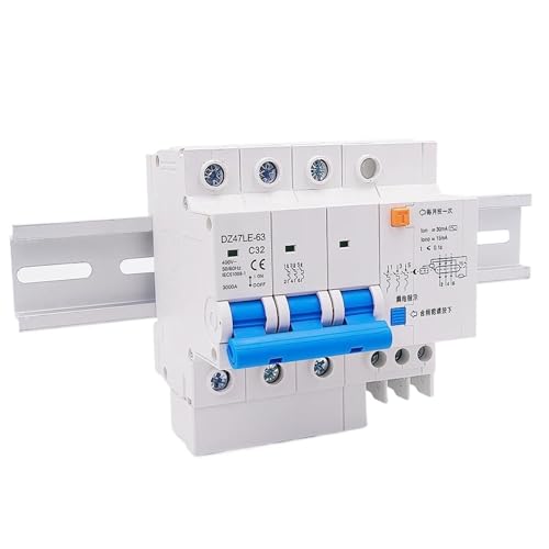 Disjoncteur différentiel triphasé 32A DZ47LE-63 3P protection 400V