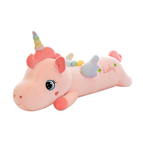 Nxnynz Unicorn Plush Stuffed Animals For Girls, 51.1In Soft Cute Pink Unicorn Body Pillow Plushie Toys With Wings Birthday Gifts For Kids Boys #TOP2