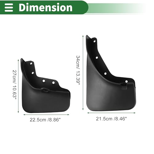 Image of Motoforti Mud Flaps Splash Guards Mud Guards for Lincoln Nautilus 2018-2022 W /Mount Accessories