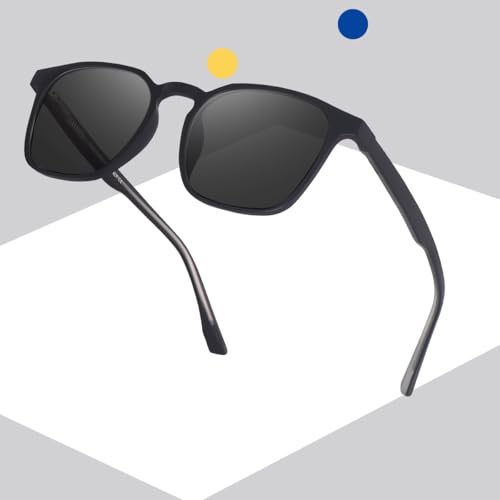 Image of 3in1 Clip on Magnetic Attachment Glasses For Men Women | Zero Power Eyeglass Frame | Black HD Polarised Glasses | 100% UV Protection | Night Vision Glasses |