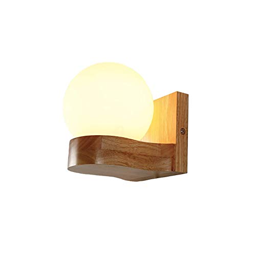 Lámparas de pared de madera maciza LED creativas para decoración 2