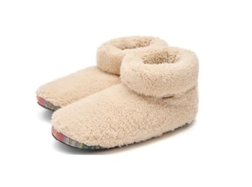 Feelgoodz Women's Clouds Faux Sherpa Indoor Slipper (Sugar Cookie, Large)