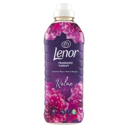 Lenor Weichspüler 40 Waschgänge Amethyst Rosa und Moschus-Noten, bietet langanhaltende Frische für ein frisches Bett bis zu 1 Woche