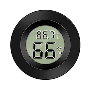 ZHITING Zwarte Ronde Vorm Digitale Temperatuur Vochtigheid Meters Gauge Indoor Thermometer Hygrometer Lcd scherm Celsius…