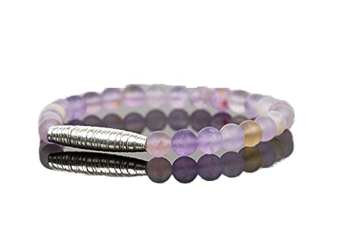 Bracelet amétrine perles rondes 8mm, le cadeau idéal pour homme et femme