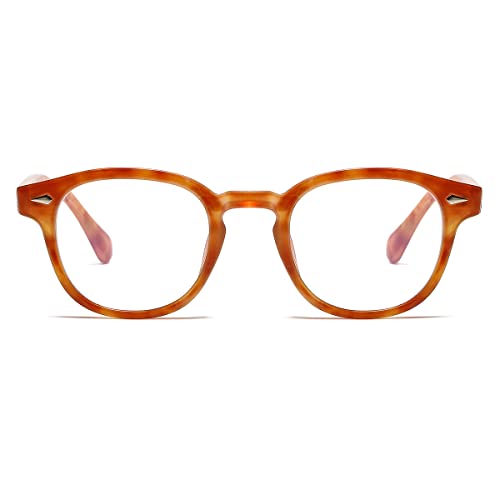Image of Retro Round Blue Light Blocking Glasses for Men Women, Vintage Frame Non-prescription Computer Reading Eyeglasses