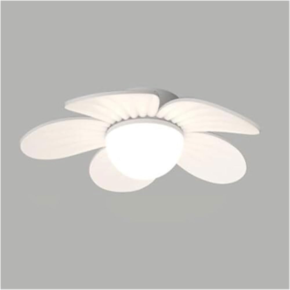 Plafonnier fleur blanche nordique et luminaire de salon en verre de lait