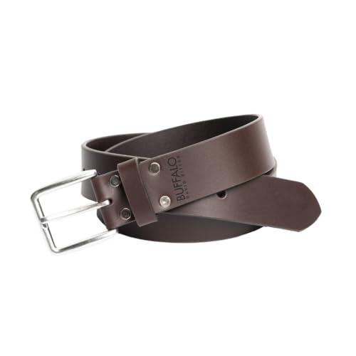 Buffalo David Bitton Mens Belt | Black Belt/Dark Brown Belt | 100% Genuine Leather Belt | Casual Mens Belts for Jeans2