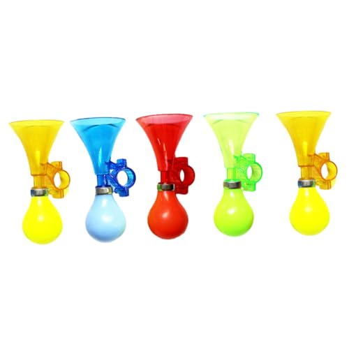 Mikikit 5Pcs Loud Bike Horn Air Horn Handlebar Alarm for Bicycles Scooters Easy Assembly Fits Handlebars Random Colors for Safety Fun Rides