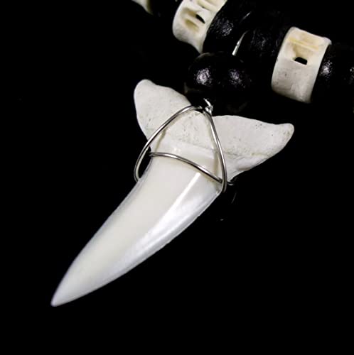 Swimmi Genuine Mako Shark Tooth Necklace For Men Women Boy Girl With Seed Beads And Adjustable Waxed Cord Handmade Jewelry Ea200 #TOP2